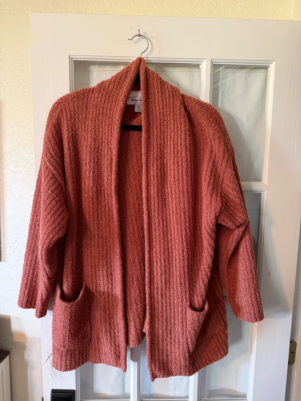 Tommy Bahama Open Front Cozy Cardigan in Terracotta